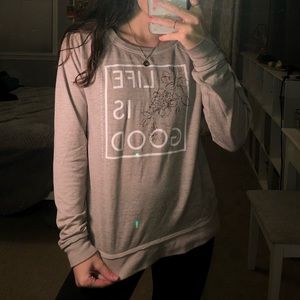 Life is good Lightweight Crewneck Sweatshirt